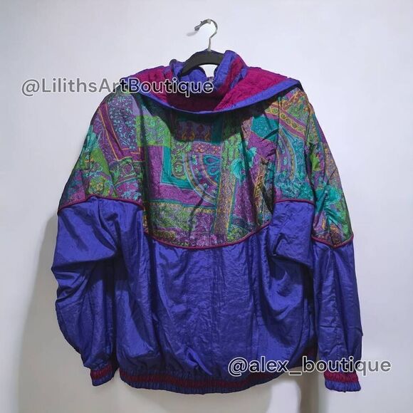 Vintage Lavon Windbreaker Zip-Up Jacket(S007)-Size L for Women - Picture 3 of 9